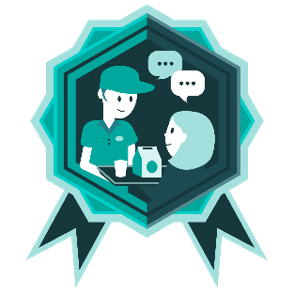 Badge Expert Relation Client Restauration Rapide